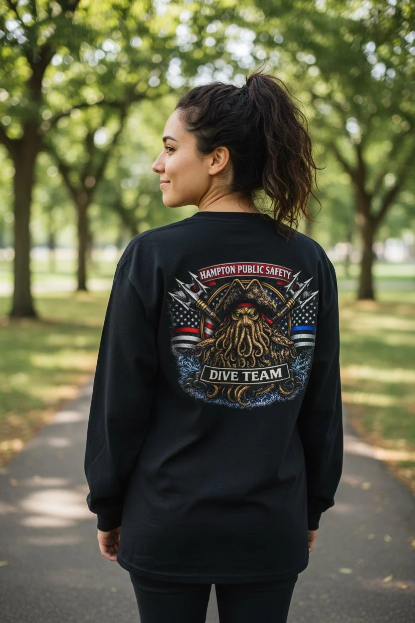 Hampton Public Safety Dive Team long sleeve shirt